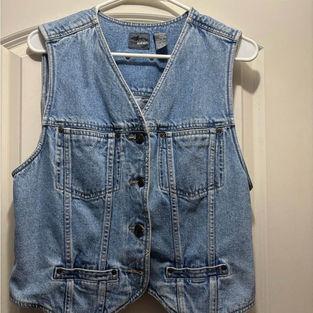 SOLD XPOST Vintage Denim Button-Up Vest